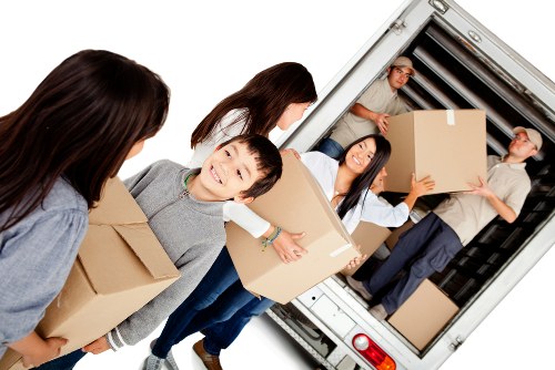Removal team preparing a local house move in Newmalden