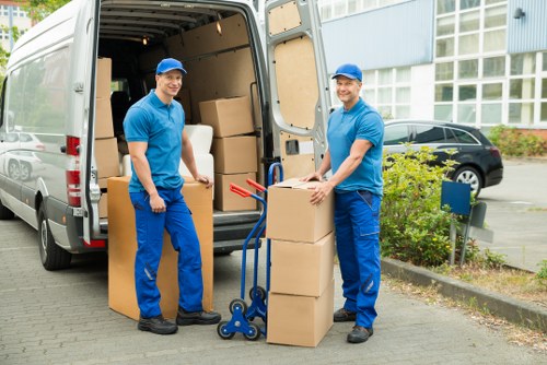 Prepared moving boxes and furniture for a New Malden man and van service